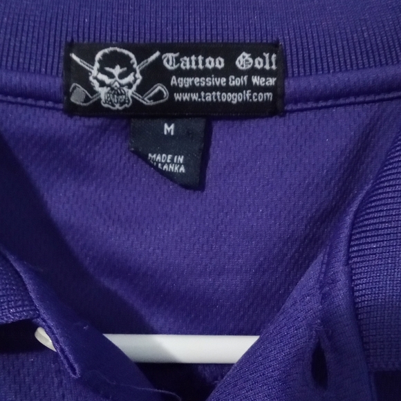 Vibrant Purple Polo with Striking Graphic Design - Picture 3 of 4